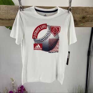 Adidas Baseball Graphic Tee  Youth Size 7  NWT